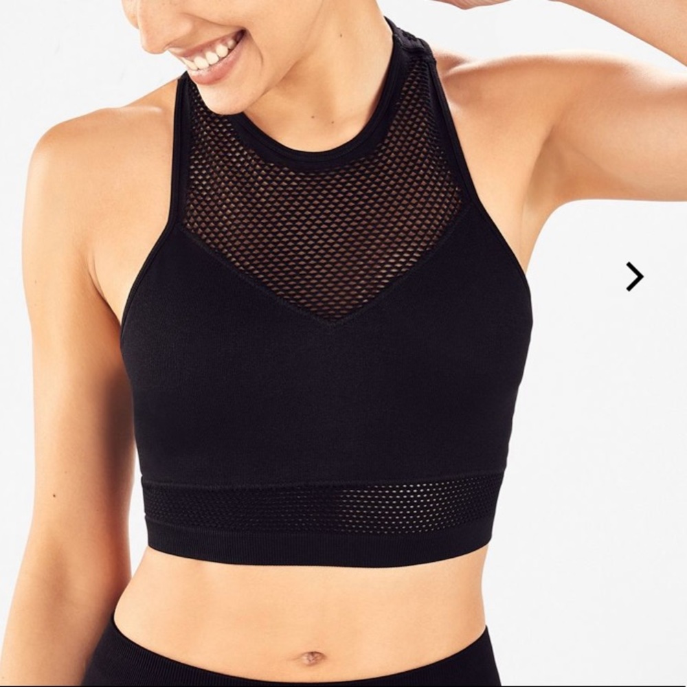 Fabletics Maran seamless sports bra xs NWT black